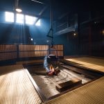 Tea room in traditional Japanese house