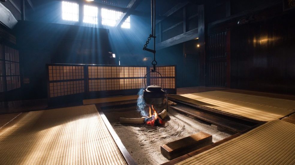 Tea room in tradtional Japanese house