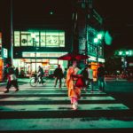 Geisha on streets of Kyoto